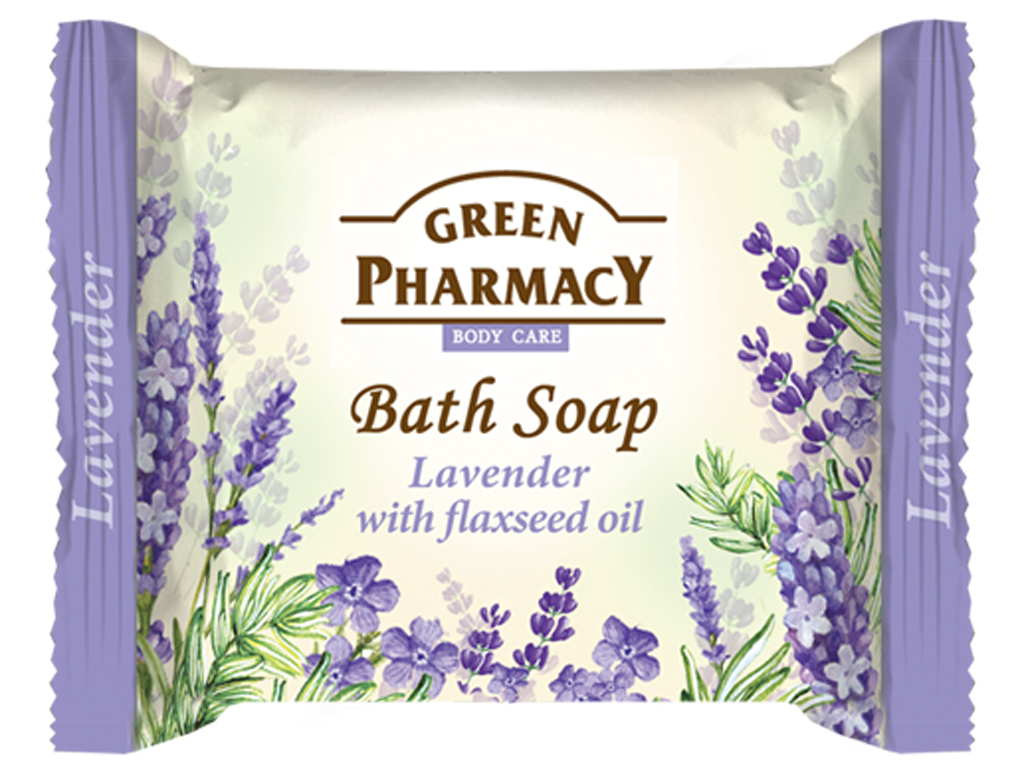 МИЛО ТВЕРДЕ ТУАЛЕТНЕ ЗЕЛЕНА АПТЕКА "ЛАВАНДА З ЛЛЯНИМ МАСЛОМ" 100Г